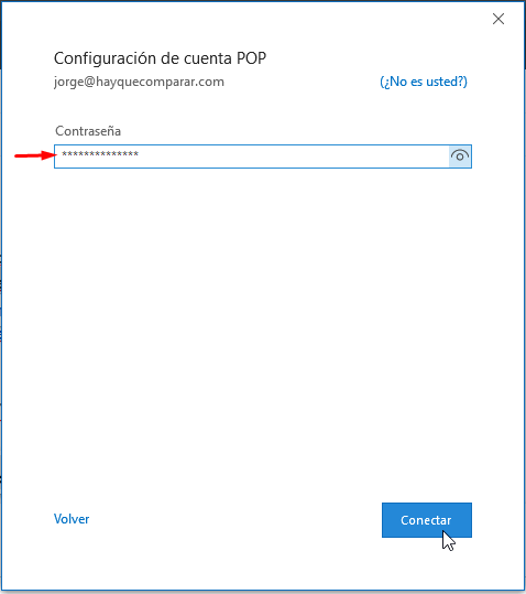 Configurando una cuenta POP en Outlook