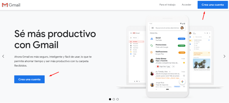 crear una cuenta de gmail gratis