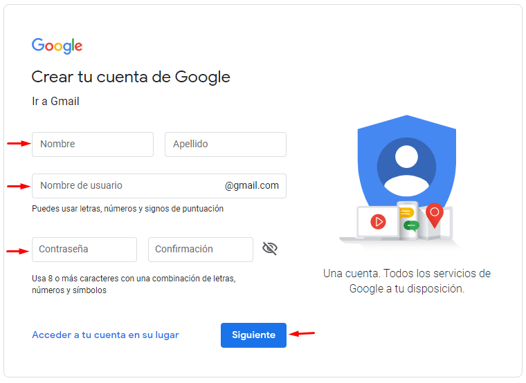 crear una cuenta de gmail gratis